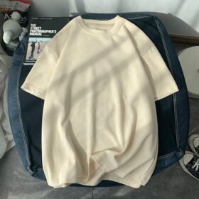 Cream Drop Shoulder Tee